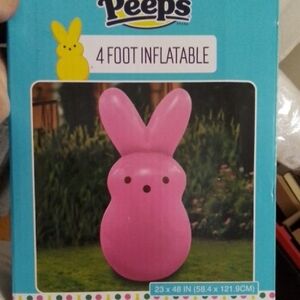 Peeps Pink Inflatable Bunny Decor
